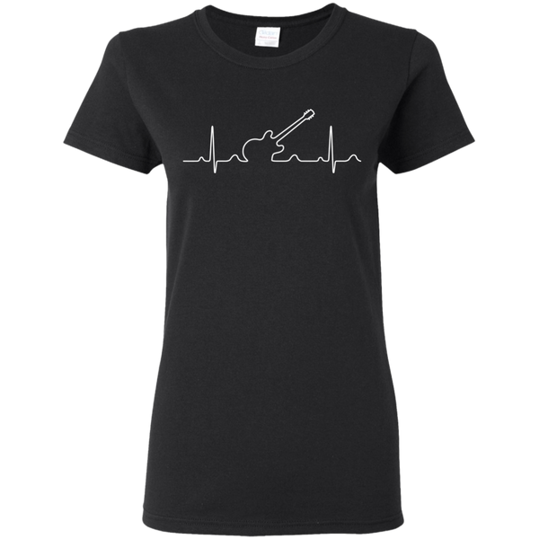 Heartbeat Electric Guitar 2 Ladies T-Shirt