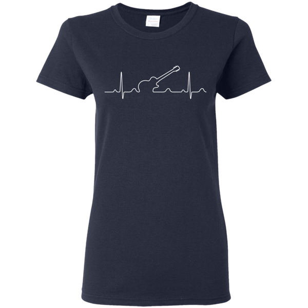 Heartbeat Electric Guitar 4  Ladies T-Shirt