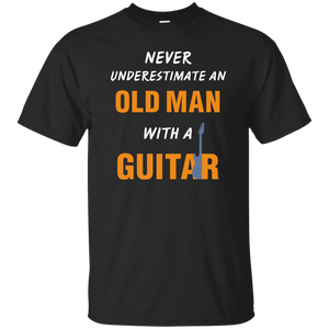 Old Man with Guitar T-Shirt