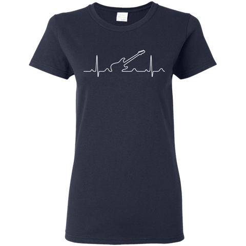 Heartbeat Electric Guitar Ladies T-Shirt