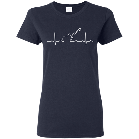 Heartbeat Electric Guitar 2 Ladies T-Shirt
