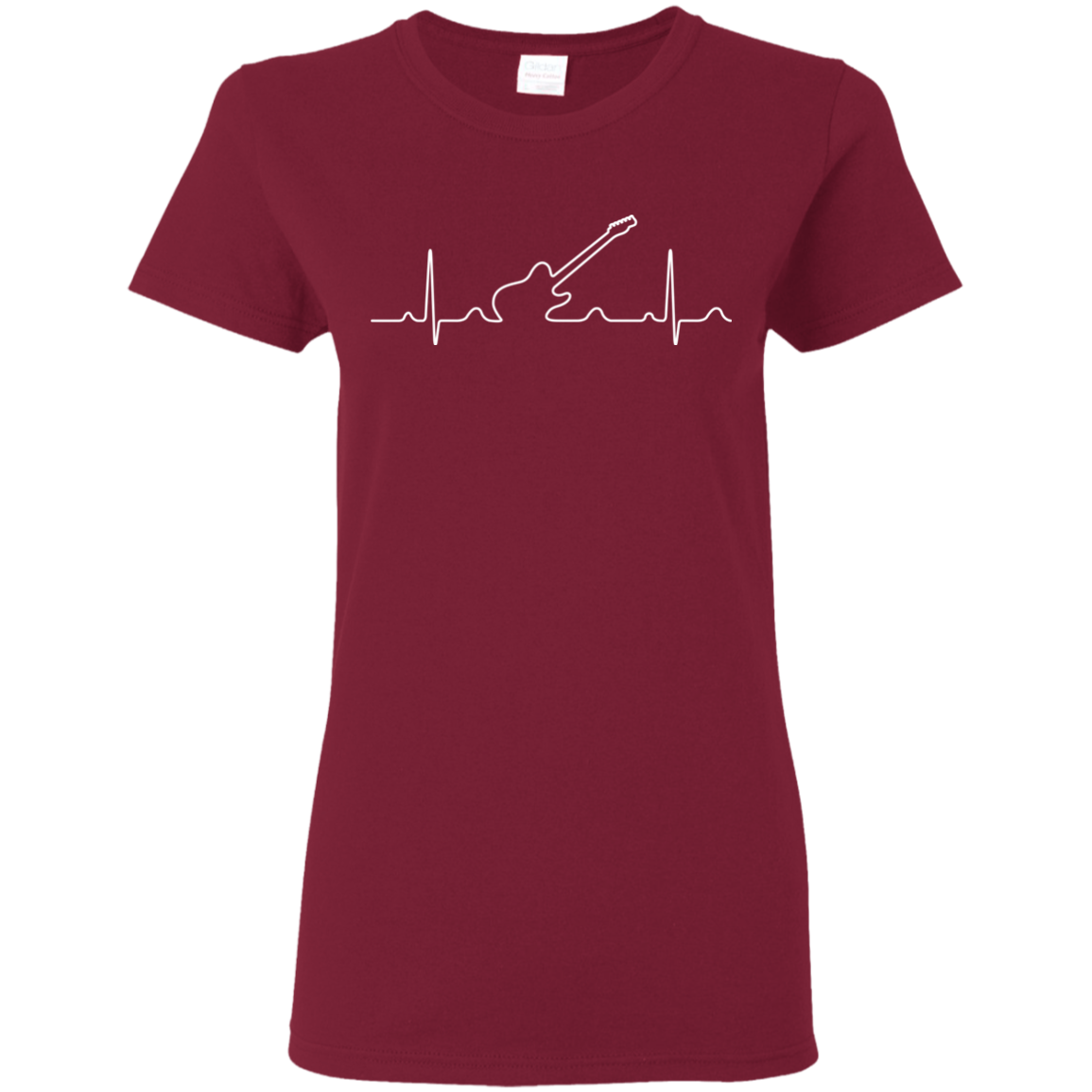 Heartbeat Electric Guitar 3 Ladies T-Shirt