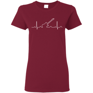 Heartbeat Electric Guitar 3 Ladies T-Shirt