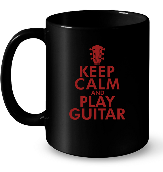 Keep Calm and Play Guitar red