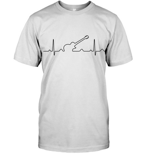 Heartbeat Electric Guitar White T-Shirt